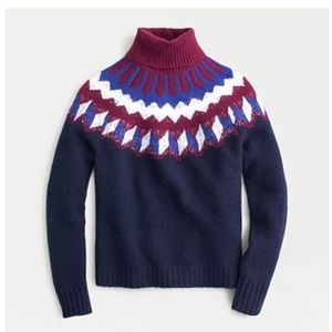 J Crew Fair Isle turtleneck sweater